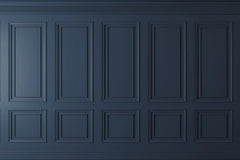 Tapet personalizat arhitectural walls cu ancadramente de perete in nuante de albastru inchis deep dark blue