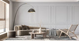 Tapet personalizat arhitectural walls cu ancadramente de perete albe clasice white deco