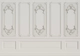 Tapet personalizat architectutral walls cu ancadramente albe si rame de oglinzi white mirror