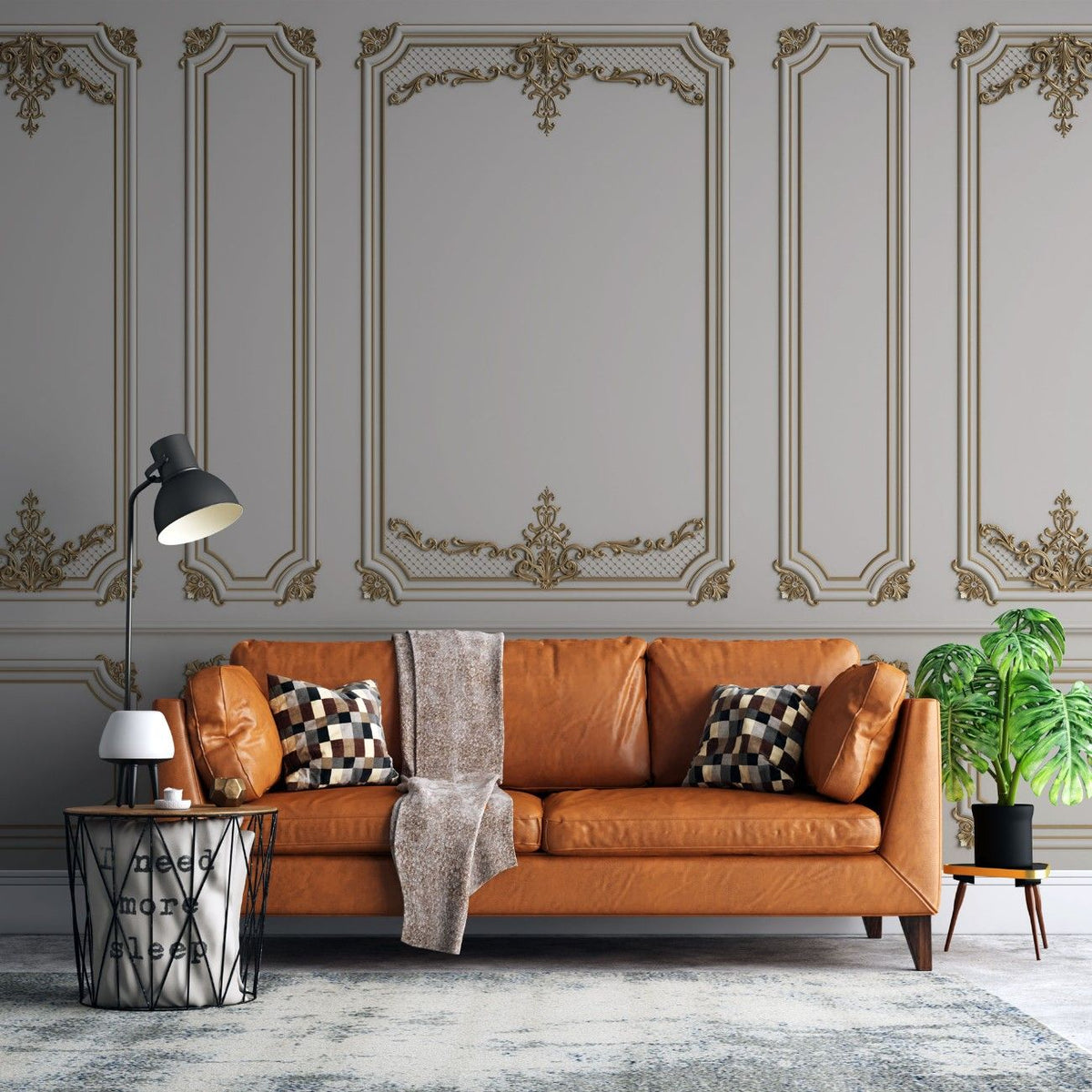 Tapet personalizat arhitectural walls lambriu regal eleganta grandoare stil clasic pereti declaratie impresionanta royal wainscot