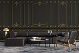 Tapet personalizat arhitectural walls boiserie regala intunecata mister eleganta luxurianta spatiu atmosfera dramatica impunatoare dark royal boiserie