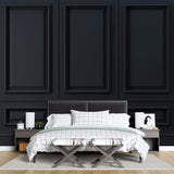 Tapet personalizat Architectural Walls panouri decorative in nuante de negru si lumini - BLACK PANELING