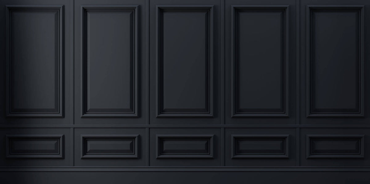 Tapet personalizat Architectural Walls panouri decorative in nuante de negru si lumini - BLACK PANELING