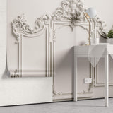 Tapet personalizat Architectural Walls cu rama decorativa din lemn in nuante de alb - MIRROR FRAME
