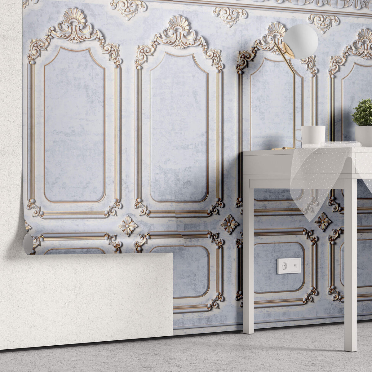 Tapet personalizat Architectural Walls cu rame decorative vintage elegant - CINDERELLA ROYAL
