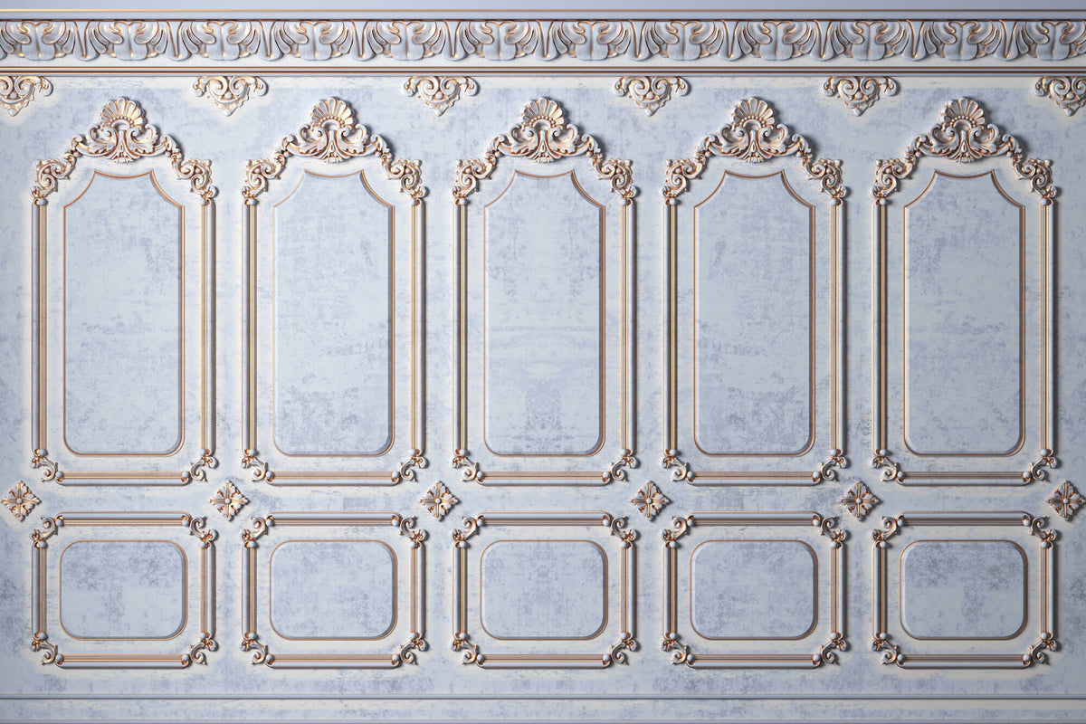 Tapet personalizat Architectural Walls cu rame decorative vintage elegant - CINDERELLA ROYAL