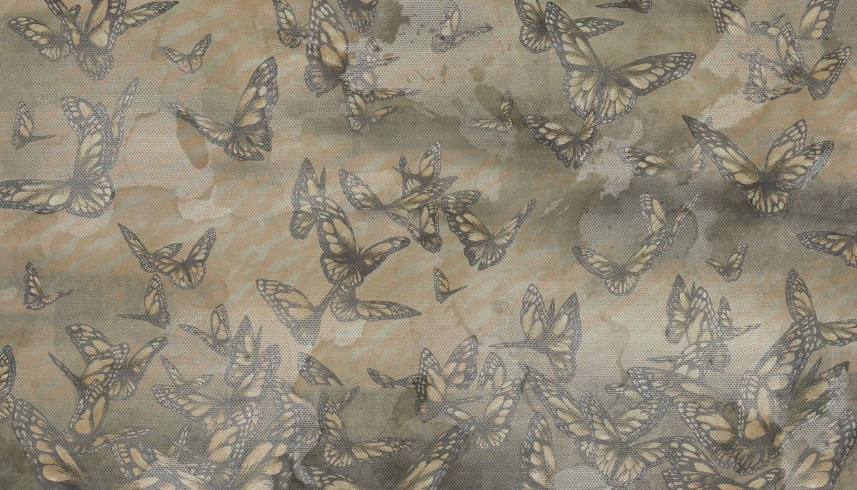 Tapet personalizat retro & vintage cu fluturi pe un fundal vintage texturat vintage butterflies