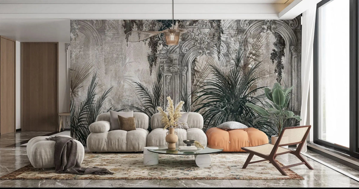 Tapet personalizat victorian cu gradina salbatica intunecata victorian wild garden