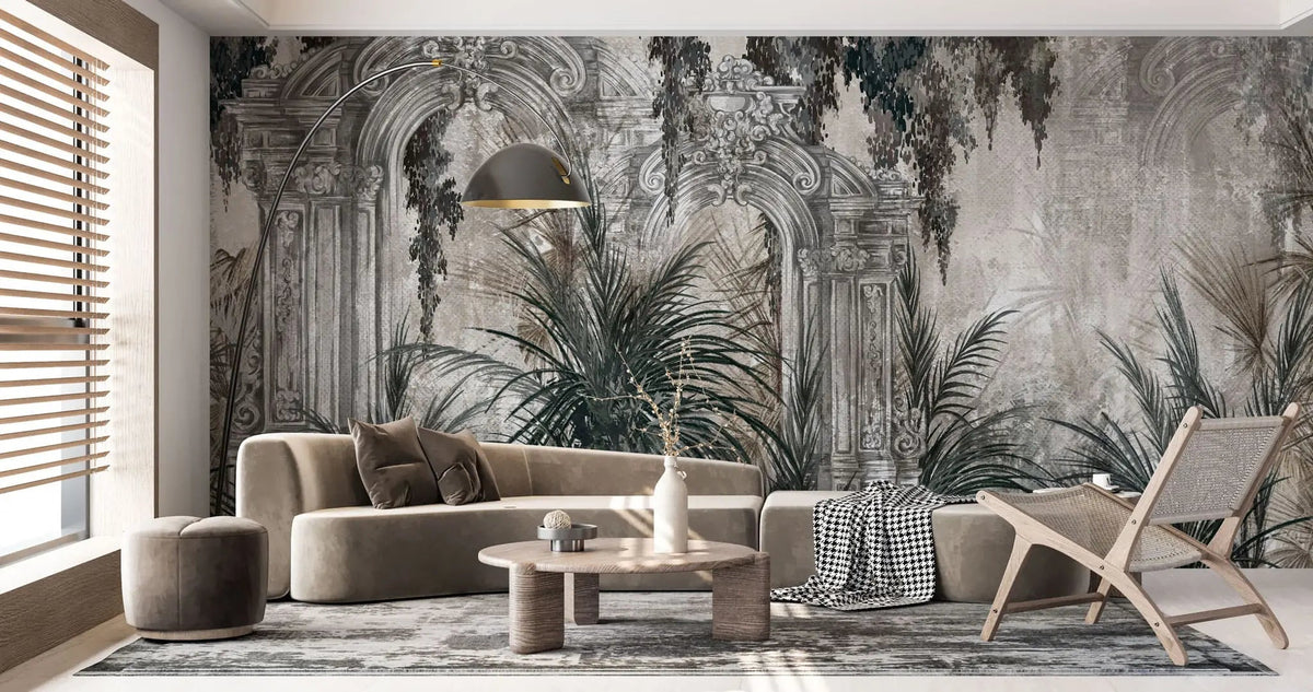 Tapet personalizat victorian cu gradina salbatica intunecata victorian wild garden