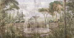 Tapet personalizat victorian cu fantana intr o gradina in stil victorian the fountain