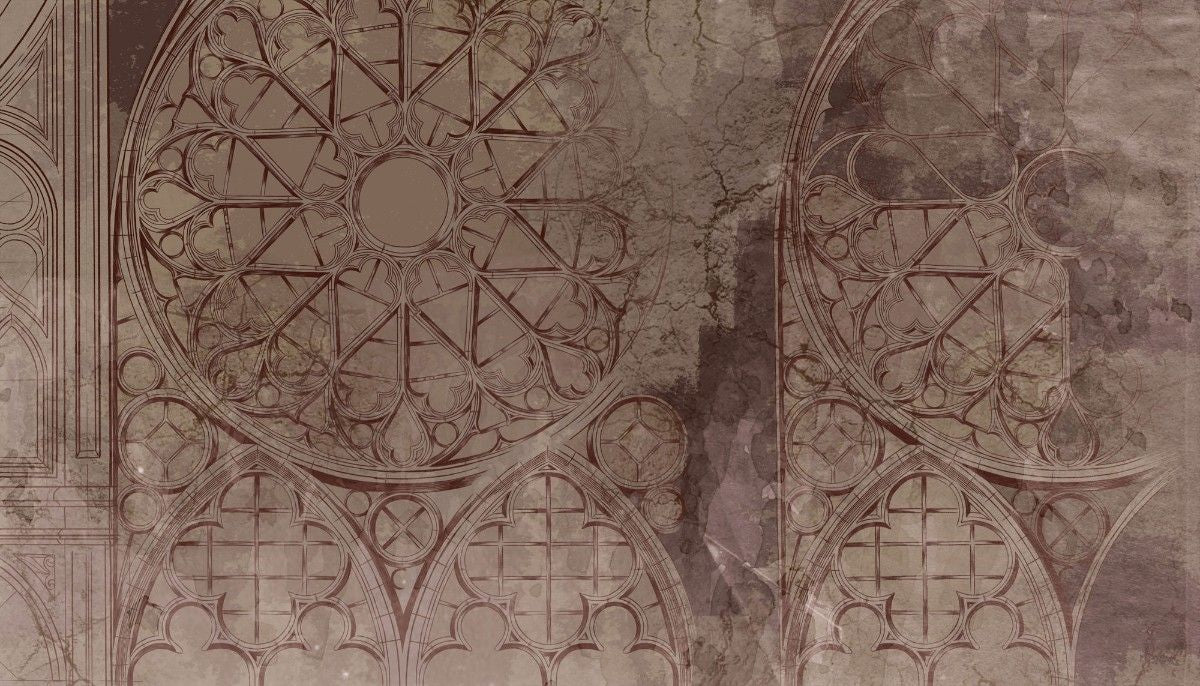 Tapet personalizat victorian arhitectura gotica element dramatism maretie detalii complicate atmosfera inspirata castele vechi goth architecture