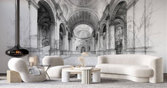 Tapet Personalizat Victorian cu schita arhitecturala al unei cladiri in stil italian - ECHOES OF ROME