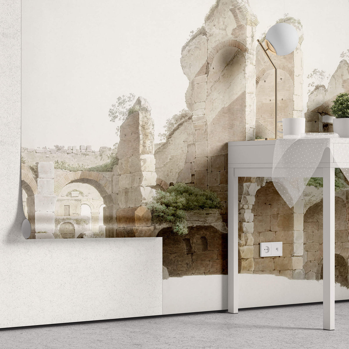 Tapet Personalizat Victorian cu ruine si vegetatie densa - RUINS VEGETATION