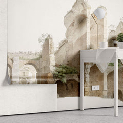 Tapet Personalizat Victorian cu ruine si vegetatie densa - RUINS VEGETATION
