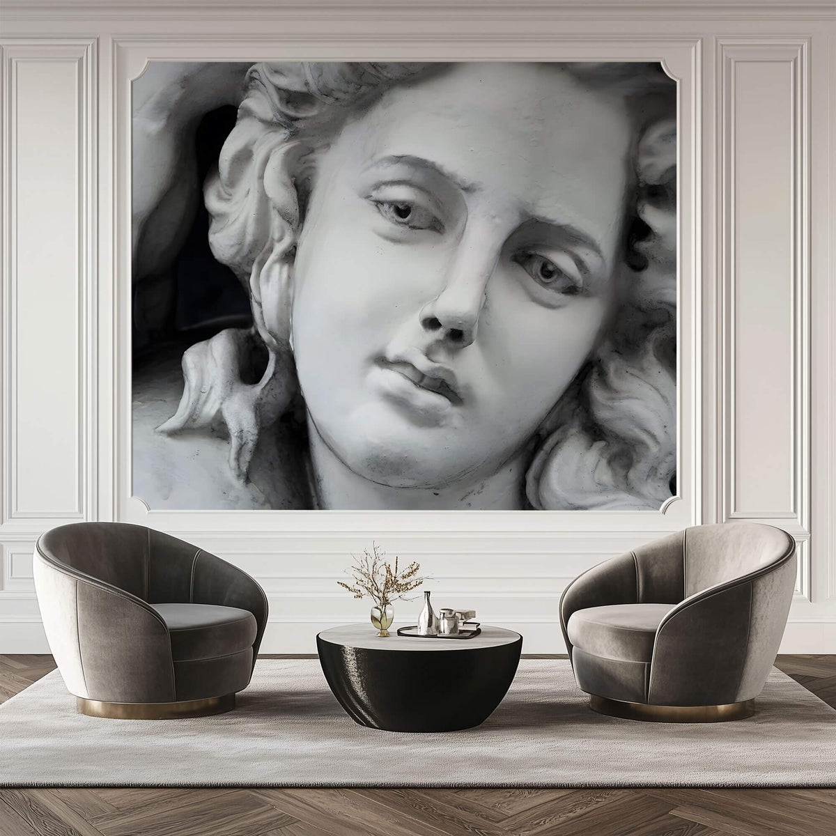 Tapet Personalizat Victorian cu statueta feminina - DAPHNE