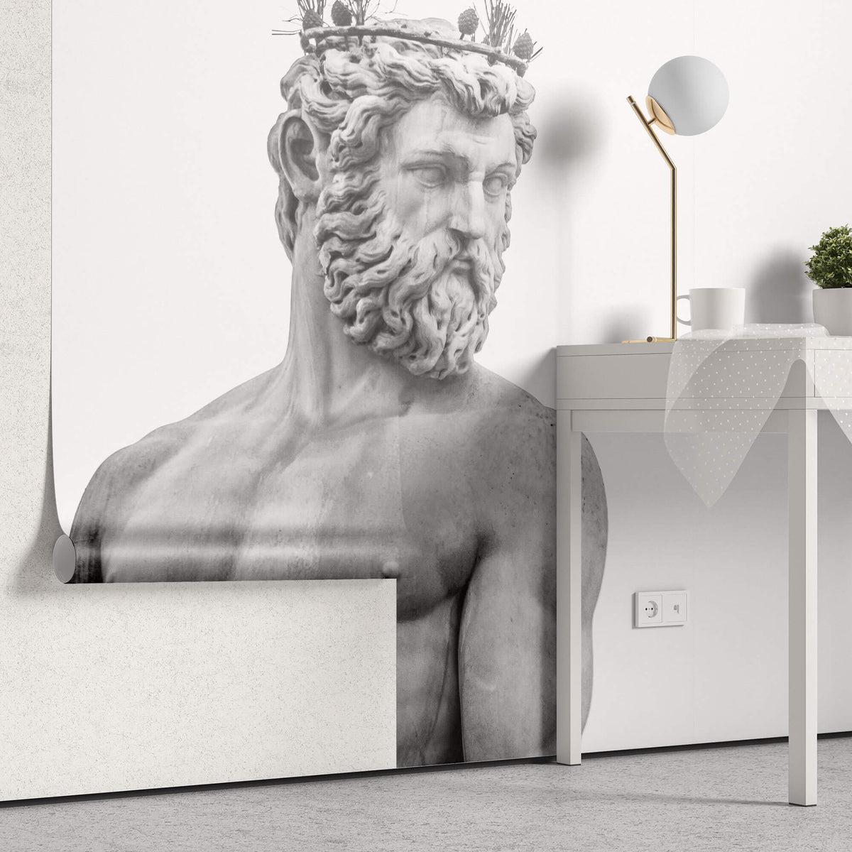 Fototapet Personalizat Victorian cu statueta Zeului Neptun - NEPTUNE GOD