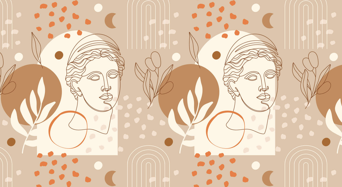 Victorian Boho Sculpture III Personalised Wallpaper
