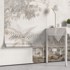 Tapet Personalizat Victorian cu ruine si vegetatie - ANCIENT JUNGLE RUINS