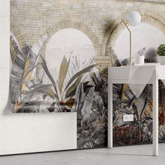 Tapet Personalizat Victorian cu ruine si vegetatie tropicala - EXOTIC RUINS