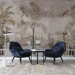 Tapet Personalizat Victorian cu peisaj tropical cu efect de fresca - VICTORIAN TROPICAL FRESCO