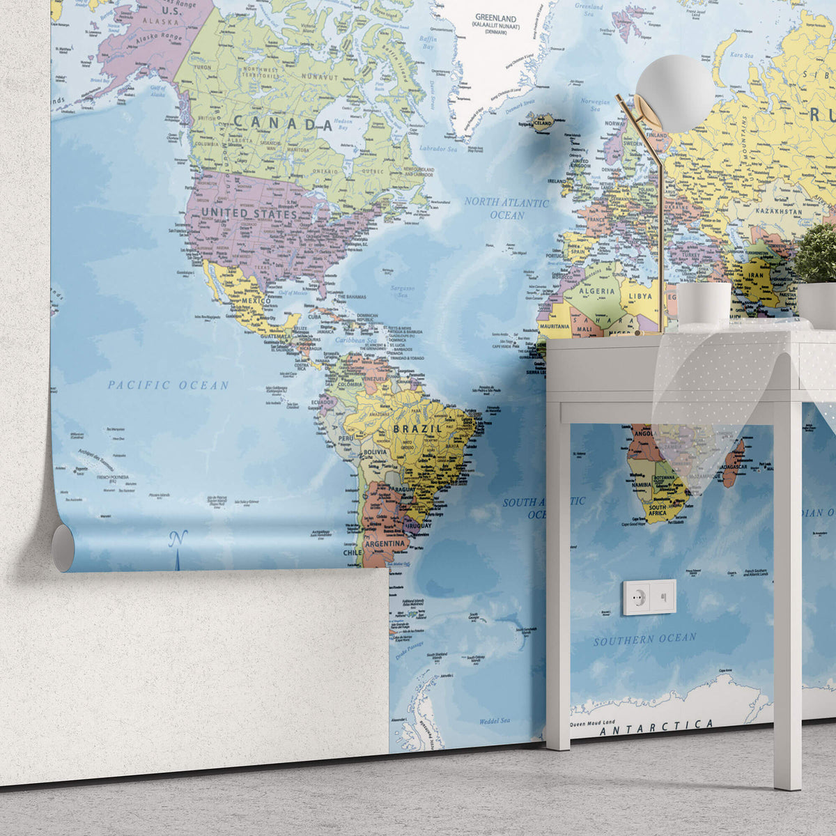Tapet Personalizat cu harta lumii 1 - WORLD'S MAP