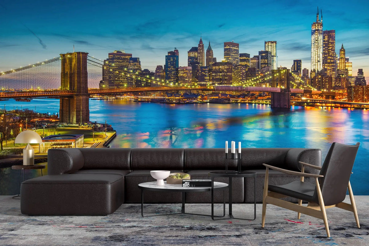 Tapet personalizat orase cu podul din brooklin brooklin bridge