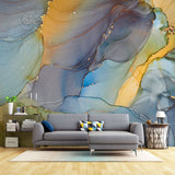 Tapet personalizat marble cu marmura in nuante de curcubeu rainbow