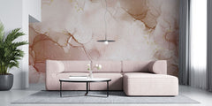 Tapet personalizat marble cu marmura in nuante de roz pudrat powder pink