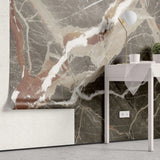 Tapet personalizat marble in nuante pamantii de argila si granit clay granit