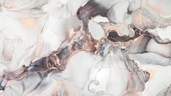 Tapet personalizat marble in nuante de roz pal, gri si alb pinky marble
