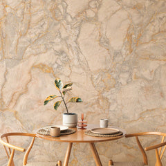 Tapet personalizat marble in nuante bej aurii alaska gold