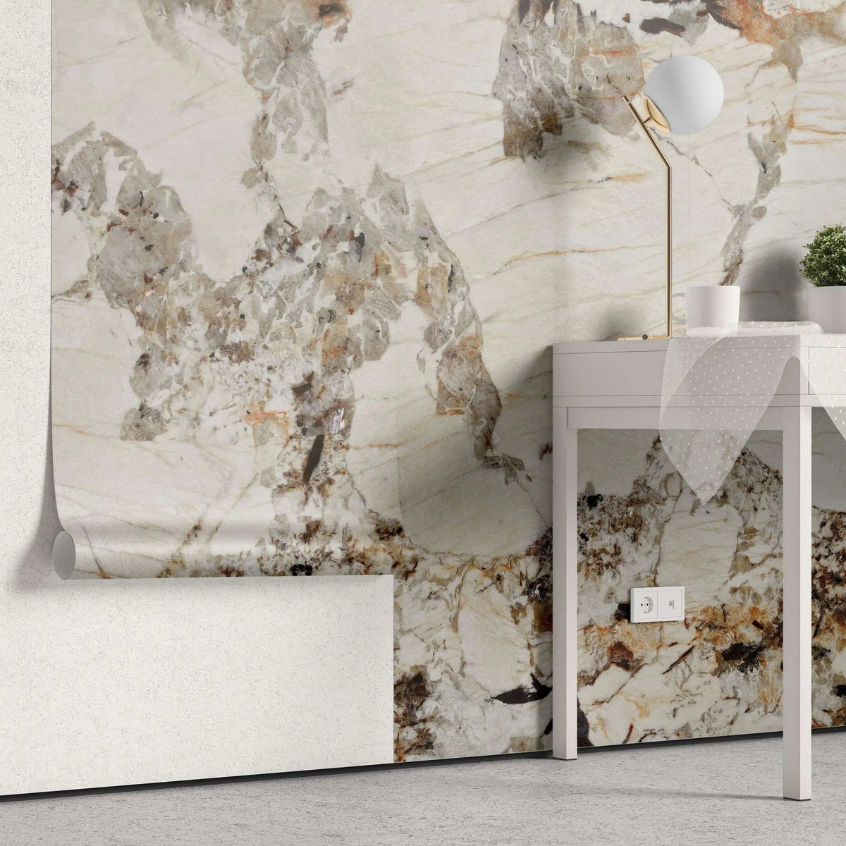 Tapet personalizat marble in nuante de granit blanc du blanc blanc du blanc