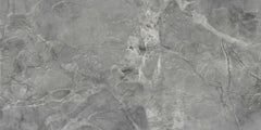 Tapet personalizat marble in nuante de gri cu flori in textura grey marble flowers