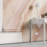 Tapet personalizat marble cu marmura/piatra semipretioasa in nuante calde de roz deschis light peach
