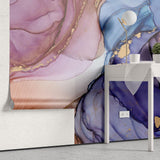 Tapet personalizat marble cu o marmura dramatica in tonuri profunde de indigo si albastru inchis aducand o nota de mister indigo