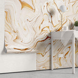 Tapet personalizat marble cu o piatra in nuante calde de caisa si roz pal pentru un ambient relaxant si delicat sweet apricot