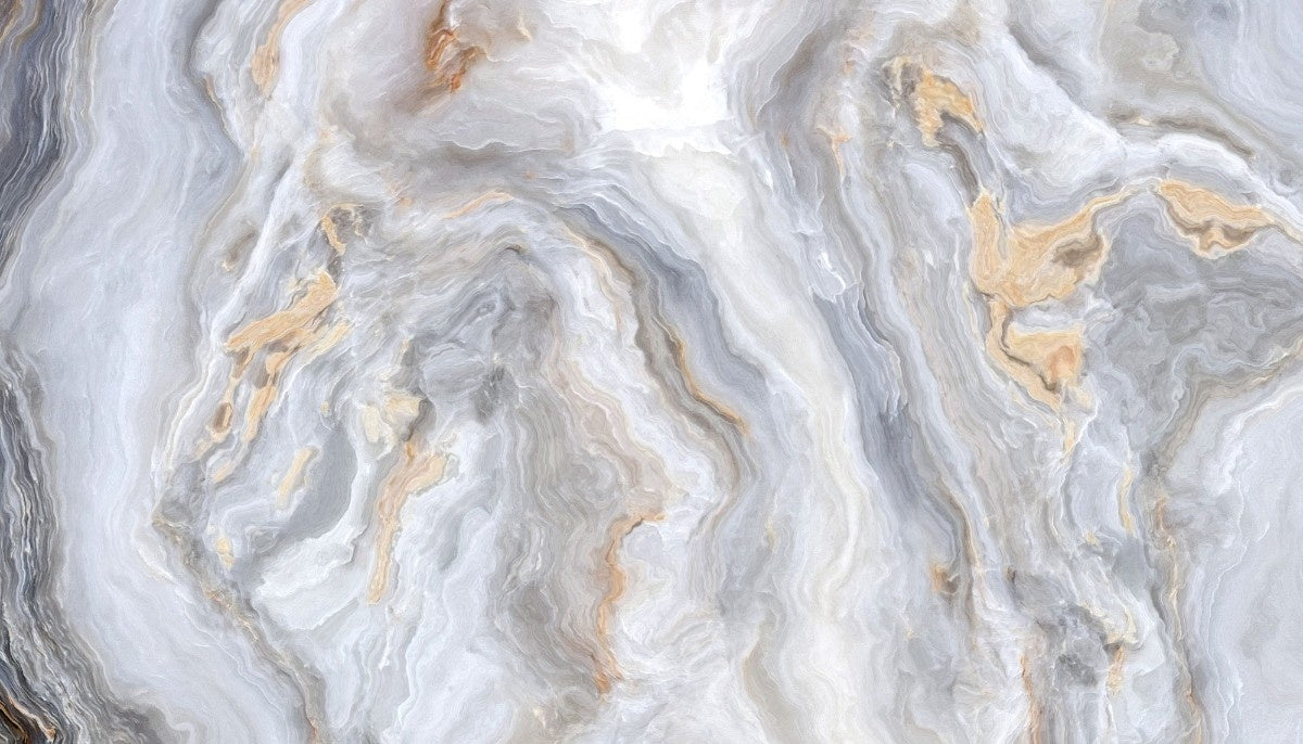 Tapet personalizat marble cu un model de piatra semipretioasa de agat alb cu linii translucide ce aduce luminozitate si puritate white agate