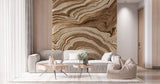 Tapet personalizat marble cu o textura de piatra in nuante calde de maro si teracota ce amintesc de peisajele aride colorado