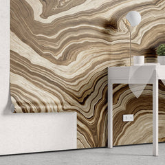 Tapet personalizat marble cu o textura de piatra in nuante calde de maro si teracota ce amintesc de peisajele aride colorado