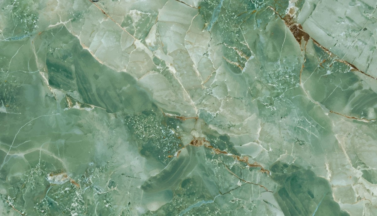 Tapet personalizat marble cu o piatra semipretioasa de agat verde cu insertii sclipitoare pentru un strop de eleganta green agate