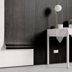 Tapet Personalizat Wood cu textura de lemn negru ars - RUSTIC NOIR