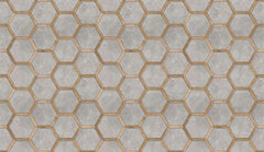 Concrete Honeycomb Personalised Wallpaper