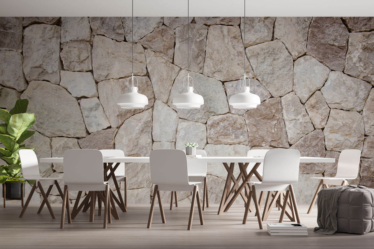 Tapet Personalizat Stone cu piatra naturala de stanca in stil meditarenean - EARTH'S EMBRACE
