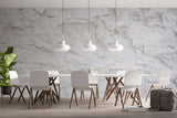 Tapet Personalizat Stone cu perete alb de piatra in stil mediteranean - MEDITERRANEAN STONE WALL