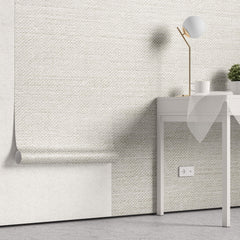 Tapet Personalizat Stone cu material ceramic cu textura textila in nuante de crem - TEXTILE ROCK