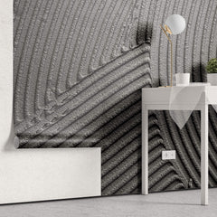 Tapet Personalizat Stone cu ciment texturat in nuante de gri - PLASTER BLACK