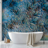 Tapet Personalizat Stone cu piatra minerala texturata in nuante de turcoaz - MINERAL DREAMSCAPE