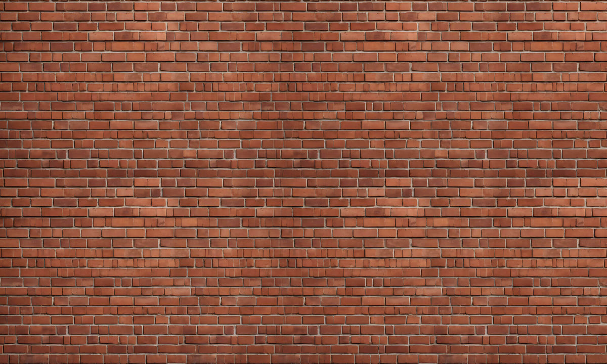 Tapet Personalizat Stone cu caramizi dispuse neuniform - UNEVEN RED BRICKS