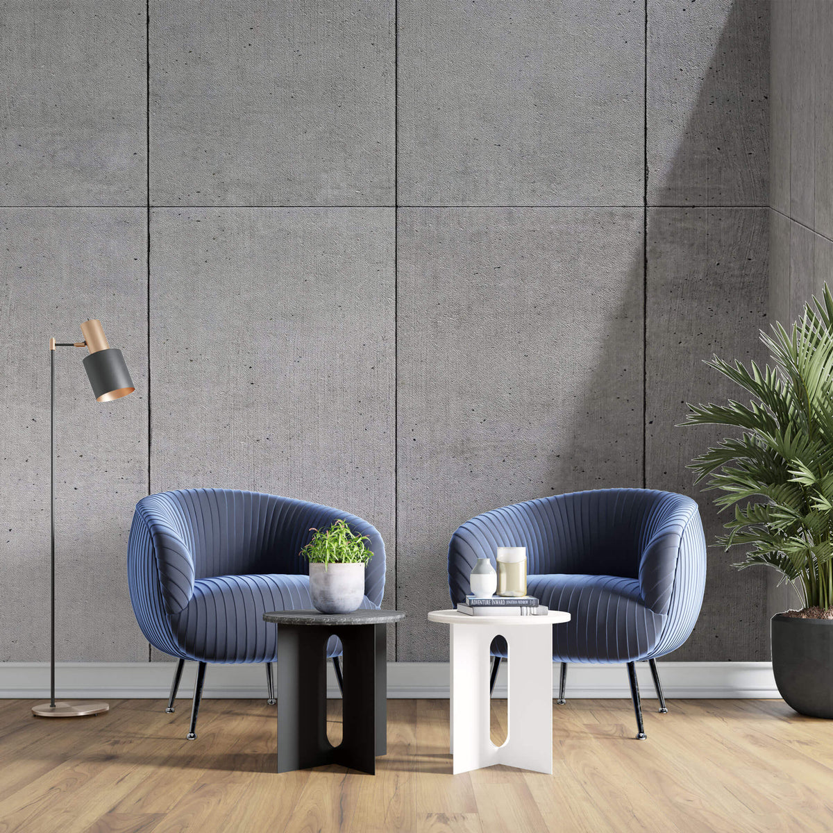 Tapet Personalizat Stone cu placi de ciment cu umbre - INDUSTRIAL CONCRETE PANELS
