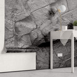 Tapet Personalizat Stone cu perete de stanca gri - LIGHT GREY STONE